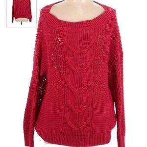 Express red chunky sweater top